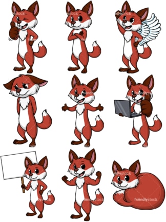 Fox mascot 3. PNG - JPG and vector EPS file formats (infinitely scalable).