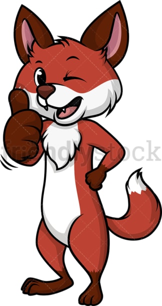 Winking fox. PNG - JPG and vector EPS (infinitely scalable).