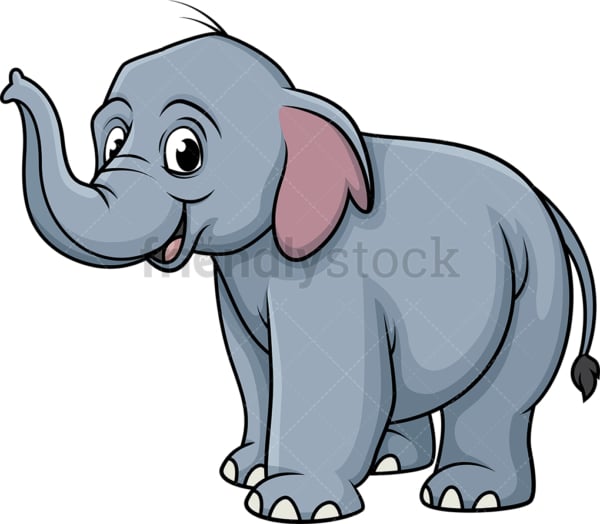 Smiling elephant. PNG - JPG and vector EPS (infinitely scalable).