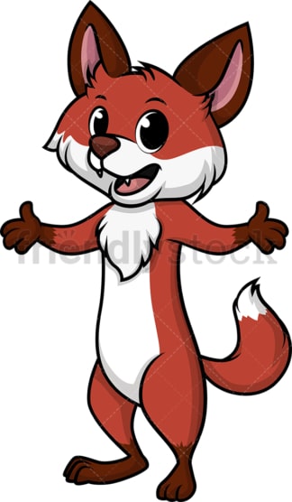 Fox with open arms. PNG - JPG and vector EPS (infinitely scalable).