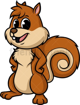 Smiling squirrel. PNG - JPG and vector EPS (infinitely scalable).