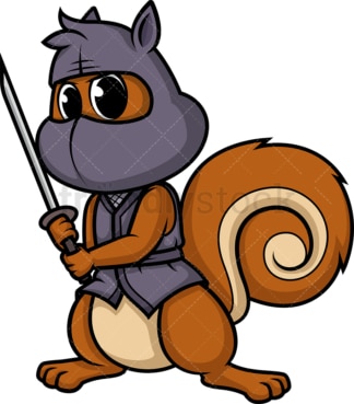 Ninja squirrel. PNG - JPG and vector EPS (infinitely scalable).