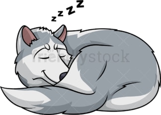 Sleeping wolf. PNG - JPG and vector EPS (infinitely scalable).