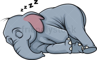 Sleeping elephant. PNG - JPG and vector EPS (infinitely scalable).