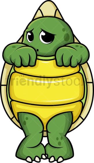 Turtle hiding in its shell. PNG - JPG and vector EPS (infinitely scalable).