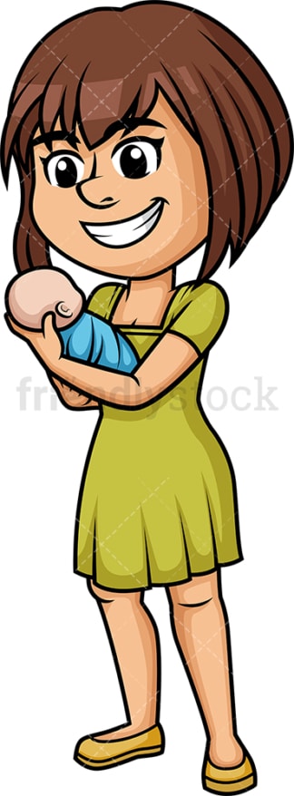 Mom holding baby. PNG - JPG and vector EPS (infinitely scalable). Image isolated on transparent background.