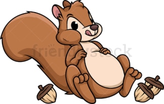 Fat squirrel. PNG - JPG and vector EPS (infinitely scalable).