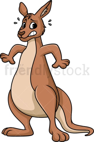 Scared kangaroo. PNG - JPG and vector EPS (infinitely scalable).