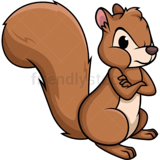 Angry squirrel. PNG - JPG and vector EPS (infinitely scalable).