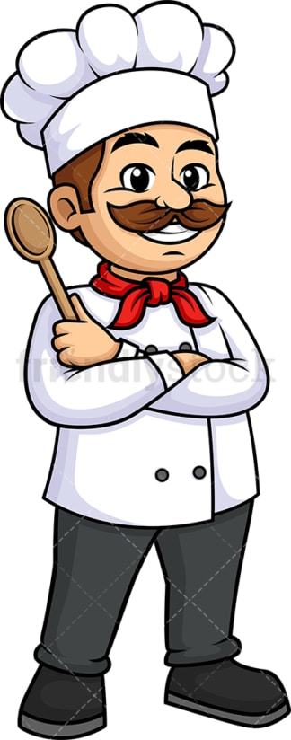 Male chef holding platter. PNG - JPG and vector EPS (infinitely scalable).