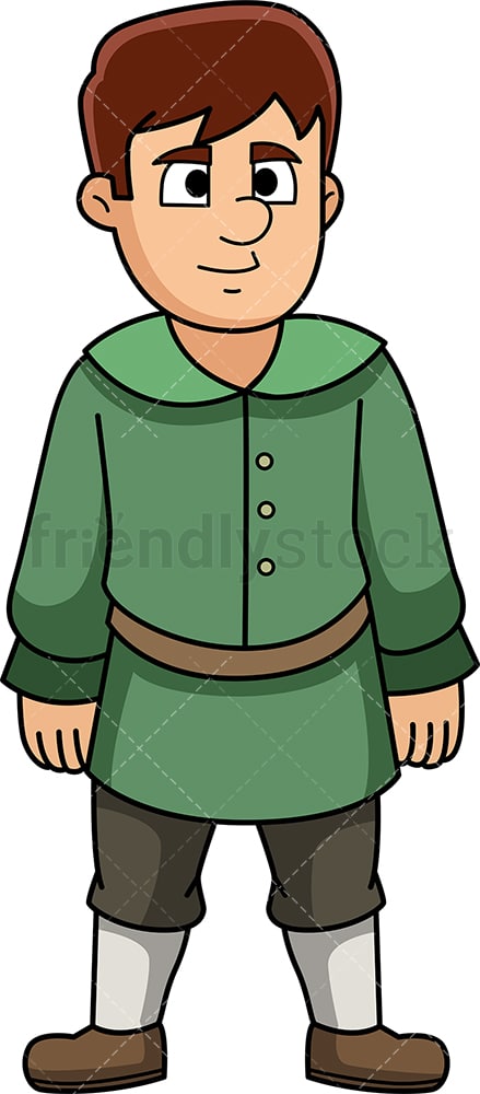 Male medieval villager. PNG - JPG and vector EPS (infinitely scalable).