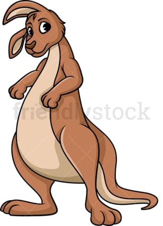 Cute kangaroo. PNG - JPG and vector EPS (infinitely scalable).