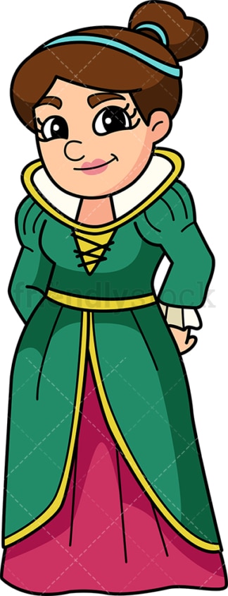 Medieval noblewoman. PNG - JPG and vector EPS (infinitely scalable).
