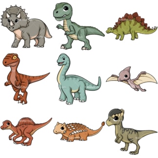 Cute dinosaurs. PNG - JPG and vector EPS file formats (infinitely scalable).