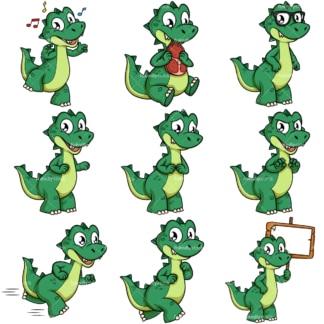 Green dinosaur. PNG - JPG and vector EPS file formats (infinitely scalable).