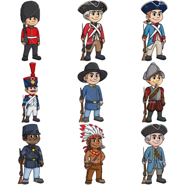 Historical soldiers. PNG - JPG and vector EPS file formats (infinitely scalable).