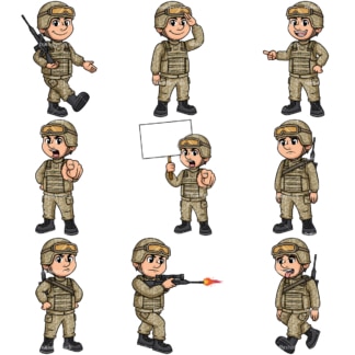 Male soldier. PNG - JPG and vector EPS file formats (infinitely scalable). Image isolated on transparent background.