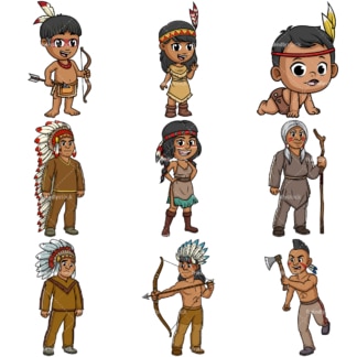 Native american indians. PNG - JPG and vector EPS file formats (infinitely scalable).