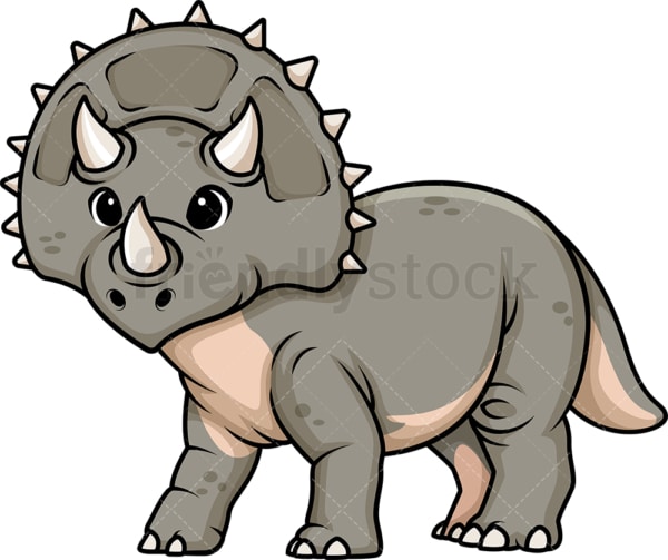 Adorable triceratops dinosaur. PNG - JPG and vector EPS (infinitely scalable).