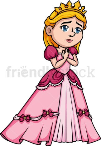 Sad princess. PNG - JPG and vector EPS (infinitely scalable). Image isolated on transparent background.