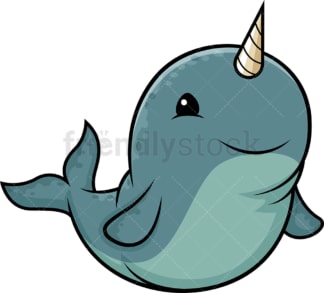 Fat narwhal. PNG - JPG and vector EPS (infinitely scalable).