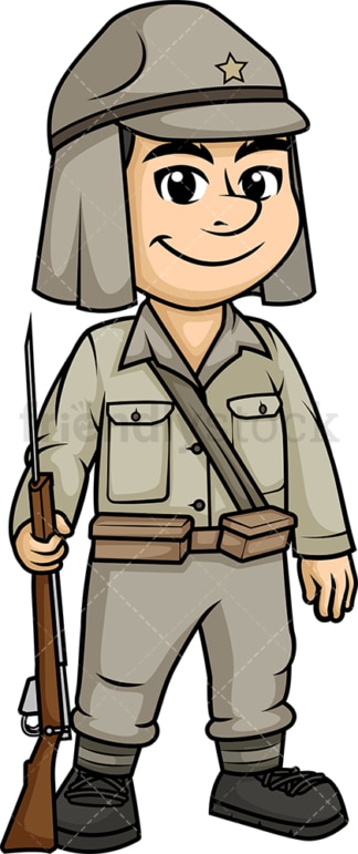 World War 2 Japanese soldier. PNG - JPG and vector EPS (infinitely scalable).
