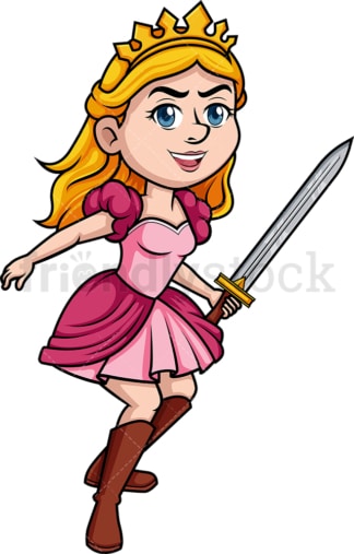 Warrior princess. PNG - JPG and vector EPS (infinitely scalable). Image isolated on transparent background.