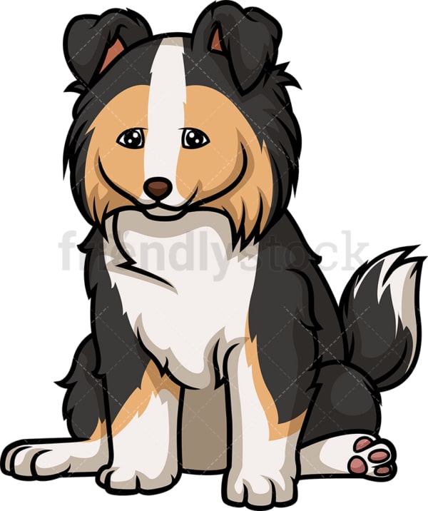 Cute collie puppy. PNG - JPG and vector EPS (infinitely scalable).