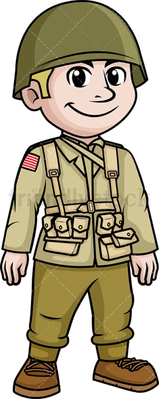 World War 2 American soldier. PNG - JPG and vector EPS (infinitely scalable).