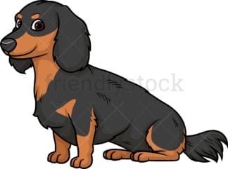 Obedient dachshund. PNG - JPG and vector EPS (infinitely scalable).