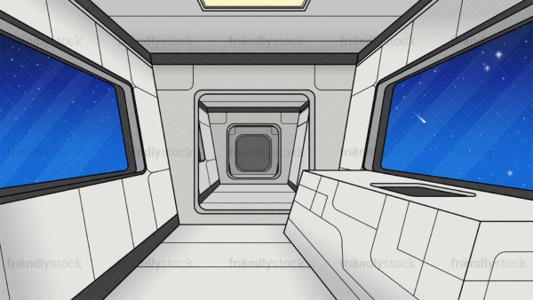 Spacecraft interior background in 16:9 aspect ratio. PNG - JPG and vector EPS file formats (infinitely scalable).