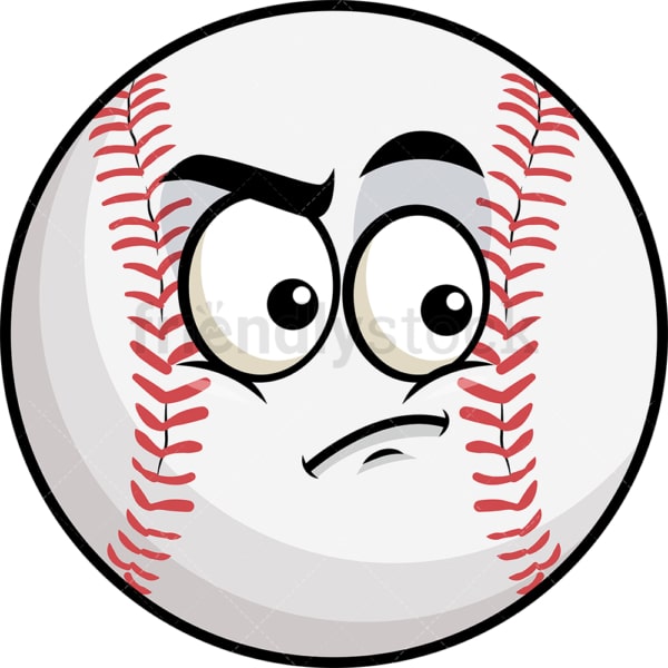 イライラした野球絵文字漫画ベクトルクリップアート Friendlystock