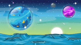 Alien world background in 16:9 aspect ratio. PNG - JPG and vector EPS file formats (infinitely scalable).