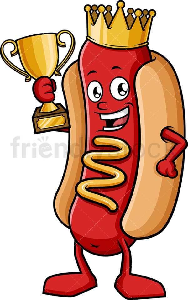 King hot dog contest. PNG - JPG and vector EPS (infinitely scalable).
