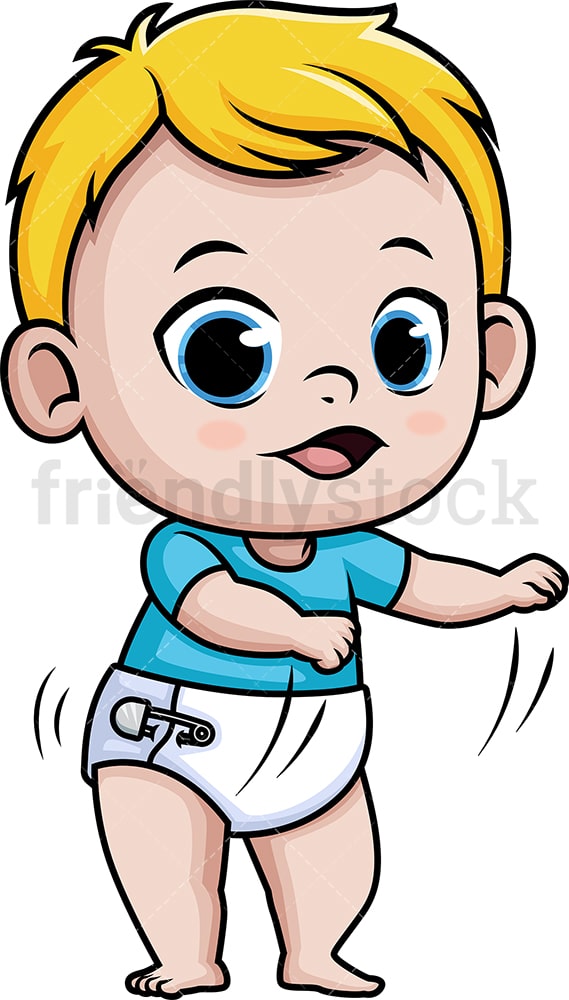 Baby boy doing the floss dance. PNG - JPG and vector EPS (infinitely scalable).