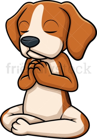 Dog meditating. PNG - JPG and vector EPS (infinitely scalable).