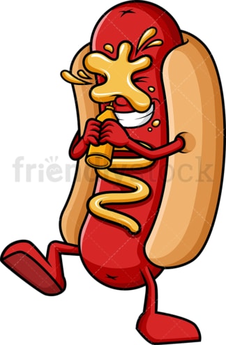 Funny hot dog. PNG - JPG and vector EPS (infinitely scalable).