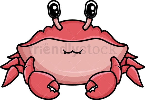 Kawaii crab. PNG - JPG and vector EPS (infinitely scalable).