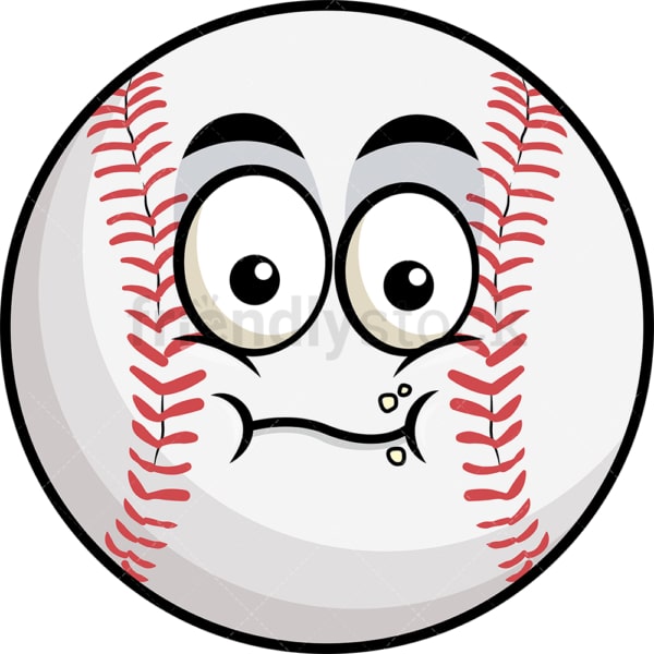 Sleepy Baseball Emoji Cartoon Vector Clipart FriendlyStock