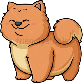 Kawaii chow chow dog. PNG - JPG and vector EPS (infinitely scalable).