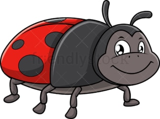 Smiling ladybug. PNG - JPG and vector EPS (infinitely scalable).