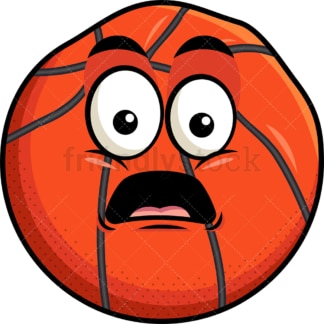 Deflated basketball emoticon. PNG - JPG and vector EPS file formats (infinitely scalable). Image isolated on transparent background.