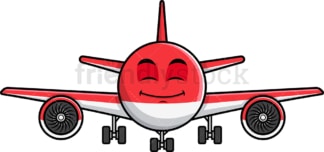 Airplane taking off emoticon. PNG - JPG and vector EPS file formats (infinitely scalable). Image isolated on transparent background.