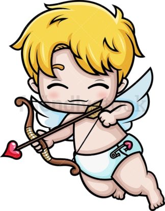 Chibi kawaii cupid. PNG - JPG and vector EPS (infinitely scalable).
