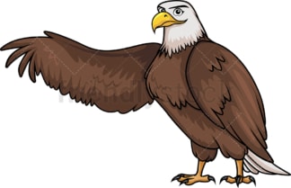 Bald eagle stretching wing. PNG - JPG and vector EPS (infinitely scalable).
