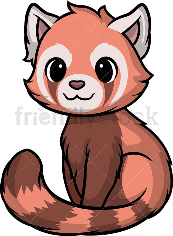 Chibi kawaii red panda. PNG - JPG and vector EPS (infinitely scalable).