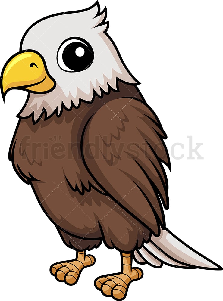 Download Baby Bald Eagle Cartoon Clipart Vector - FriendlyStock