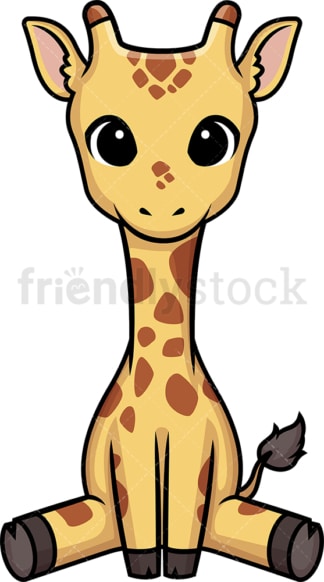 Chibi kawaii giraffe. PNG - JPG and vector EPS (infinitely scalable).
