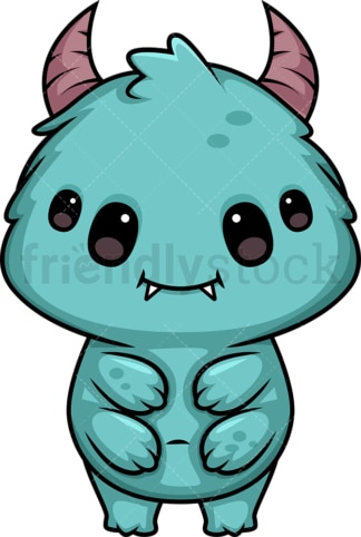 Chibi kawaii monster. PNG - JPG and vector EPS (infinitely scalable).