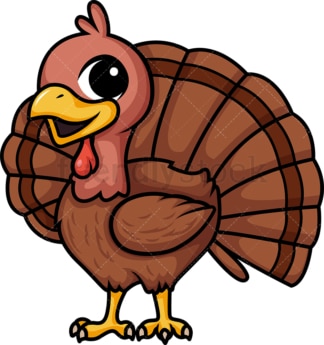Chibi kawaii turkey. PNG - JPG and vector EPS (infinitely scalable).